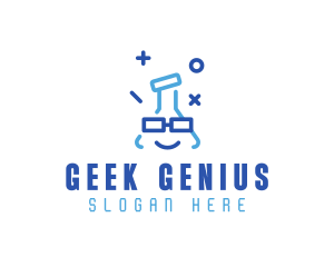 Geek Laboratory Flask logo design