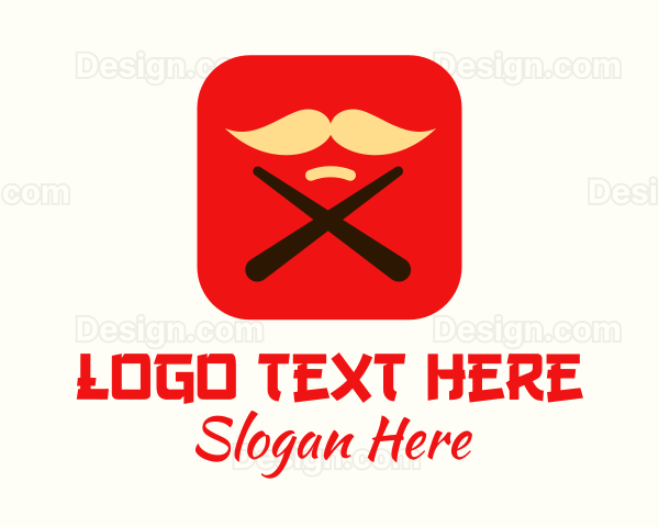 Chopsticks Mustache App Logo