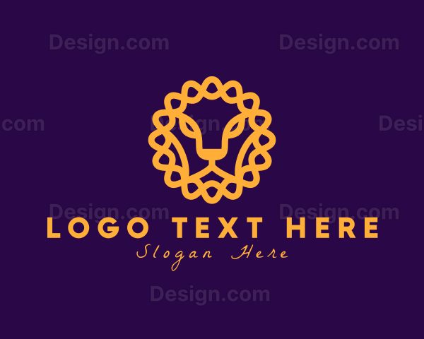 Elegant Fierce Lion Logo