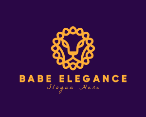 Elegant Fierce Lion logo design