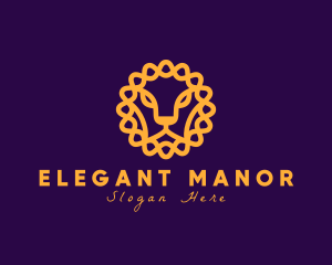 Elegant Fierce Lion logo design