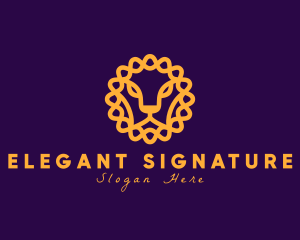 Elegant Fierce Lion logo design