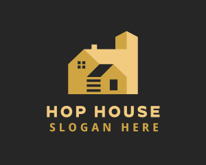 Golden House Real Estate logo design