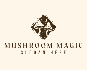 Organic Whimsical Mushroom  logo design