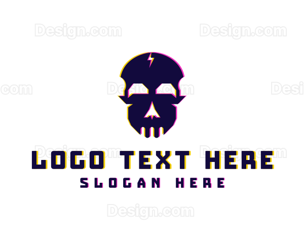 Gaming Skull Anaglyph Logo