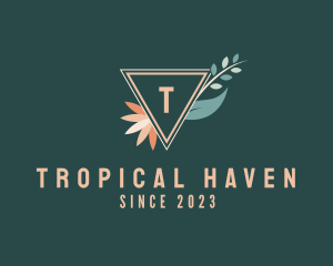 Nature Tropical Flower logo design