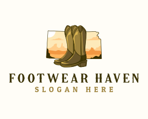 Kansas Cowboy Boots logo design