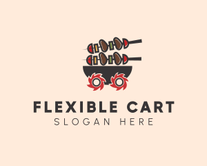 Barbecue Food Cart  logo design