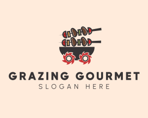 Barbecue Food Cart  logo design