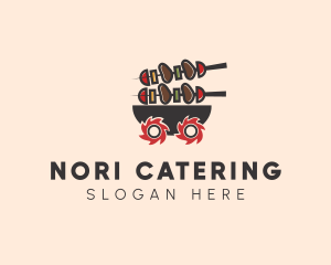 Barbecue Food Cart  logo design