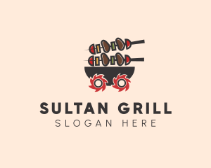 Barbecue Food Cart  logo design