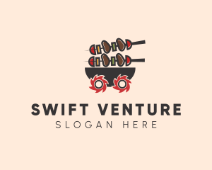 Barbecue Food Cart  logo design