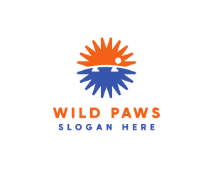 Sun Hedgehog Vet logo design