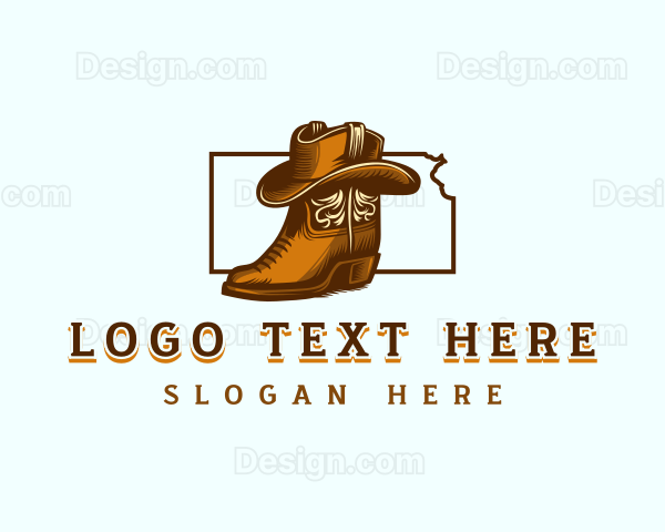 Cowboy Boots Hat Logo