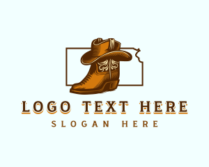 Cowboy Boots Hat logo