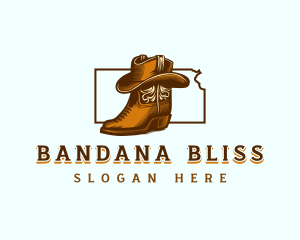 Cowboy Boots Hat logo