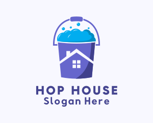 House Cleaning Bucket logo design