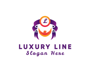 Luxurious Eagle Ribbon Crest logo design