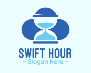 Blue Hourglass Cloud logo