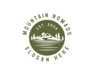 Natural Mountain Lake logo design