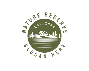 Natural Mountain Lake logo design