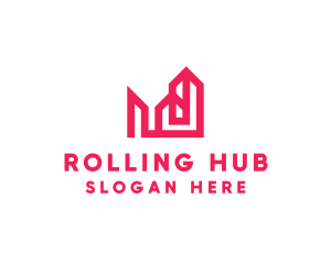 Red Line Geometry Building logo design