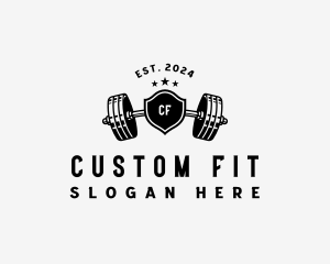 Barbell Fitness Workout logo design