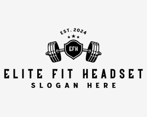 Barbell Fitness Workout logo design