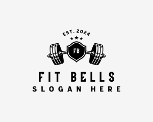 Barbell Fitness Workout logo design