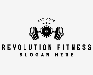 Barbell Fitness Workout logo design