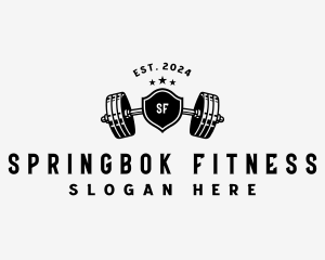 Barbell Fitness Workout logo design