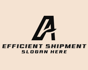 Logistics Delivery Courier Letter A logo