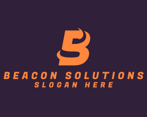 Modern Swoosh Letter B logo design