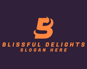 Modern Swoosh Letter B logo design