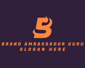 Modern Swoosh Letter B logo design