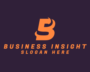 Modern Swoosh Letter B logo design