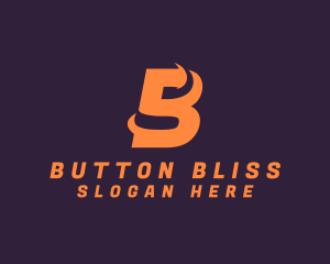 Modern Swoosh Letter B logo design