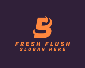 Modern Swoosh Letter B logo design