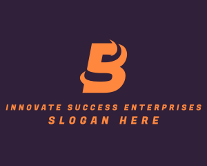 Modern Swoosh Letter B logo design