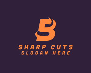 Modern Swoosh Letter B logo design