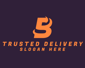 Modern Swoosh Letter B logo design