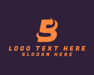 Modern - Modern Swoosh Letter B logo design