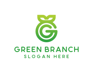 Green Leaf G logo design