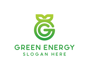 Green Leaf G logo design