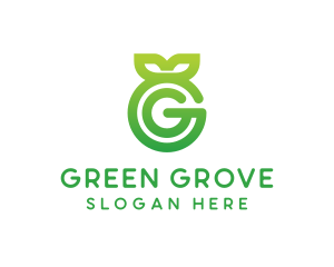 Green Leaf G logo design