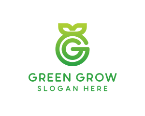 Green Leaf G logo design