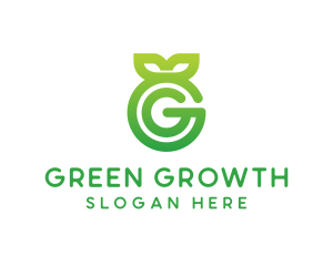 Green Leaf G logo design