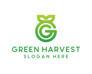 Green Leaf G logo design