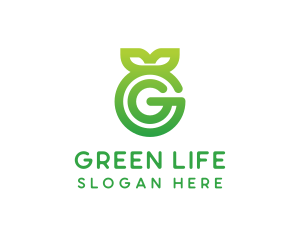 Green Leaf G logo design