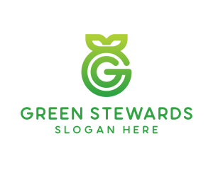 Green Leaf G logo design